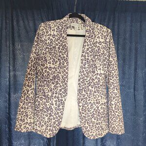 Rachel Zoe Cheetah Print Blazer, Size Large